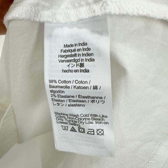 J.Crew Petite Collared Short Sleeve Tie Waist Mini Dress White Classic 8P NWT - Picture 7 of 12